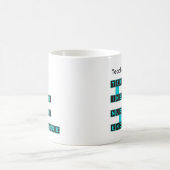 Mug Éducateur Enseignant Carreau de mot Turquoise Text (Centre)