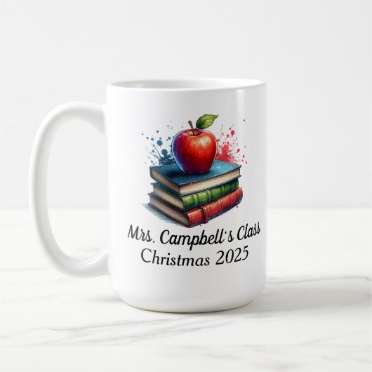 Mug Éducateurs minimalistes Rouges / Livres d'enseigna (Gauche)