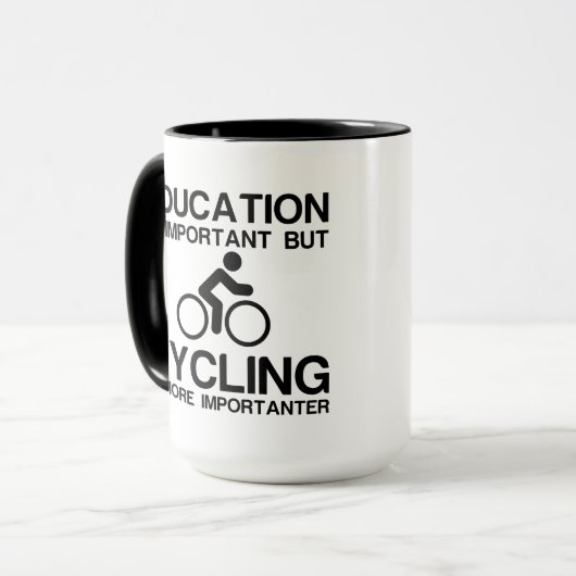 Mug Éducation et cyclisme (Devant gauche)