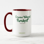 Mug Edward Lear Bird Crimson Parakeet ailé (Gauche)
