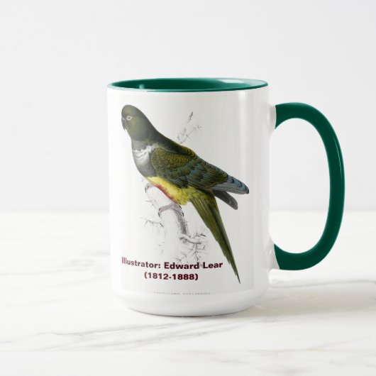 Mug Edward Lear Bird Patagonian Parakeet-Macaw (Droite)
