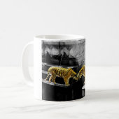 Mug Effet de couleur de deux tigres (Devant gauche)