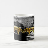 Mug Effet de couleur de deux tigres (Centre)