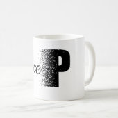 Mug Effet de désintégration de la paix - Typographie - (Devant droit)