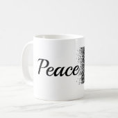 Mug Effet de désintégration de la paix - Typographie - (Devant gauche)