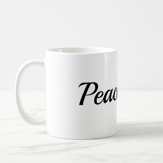 Mug Effet de désintégration de la paix - Typographie - (Gauche)