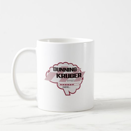 Mug Effet de Kruger de Dunning Sarcastique Illustratio (Gauche)