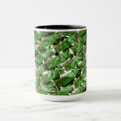 Mug Effet de mur vert clair et bulles blanches? (Centre)