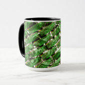 Mug Effet de mur vert clair et bulles blanches? (Devant gauche)
