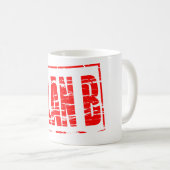 Mug effet de tampon en caoutchouc “Plan B” (Devant droit)