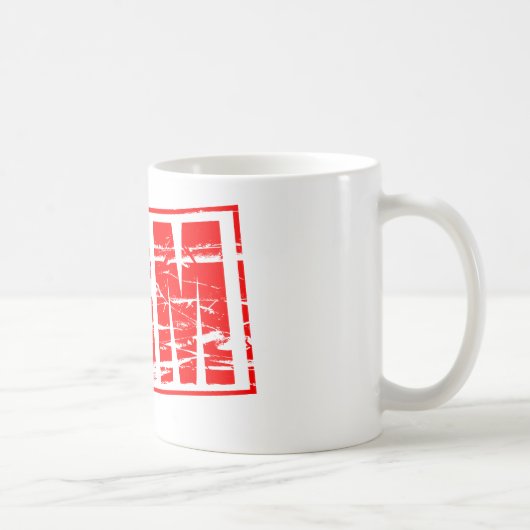 Mug Effet de tampon en caoutchouc rouge. AGA - Assembl (Droite)