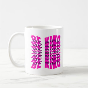 MUG EFFET DE TEXTE SOIS GENTIL TYPOGRAPHIE ROSE