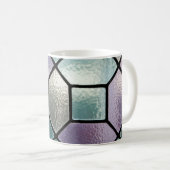 Mug Effet de vitrail en mosaïque pastel doux (Devant droit)