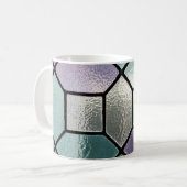 Mug Effet de vitrail en mosaïque pastel doux (Devant gauche)