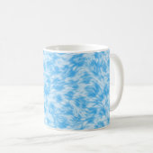 Mug Effet fausse fourrure bleu et blanc (Devant droit)