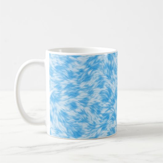 Mug Effet fausse fourrure bleu et blanc (Gauche)