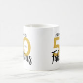 Mug Effet Noir et Or 50e anniversaire Personnalisé (Centre)