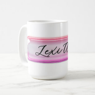 Mug Effet verre rose nom personnalisé   Personnalisé