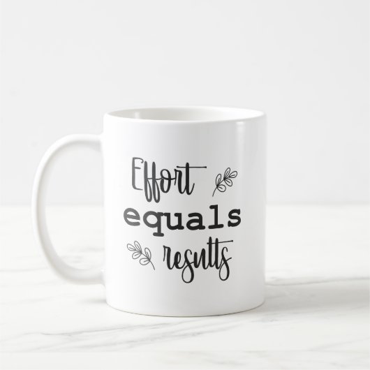 Mug Effort Équivalent Résultats - Gymnase, Hustle, Suc (Gauche)