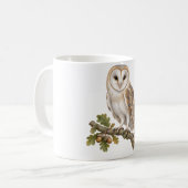Mug Effraie sur une branche de chêne (Devant gauche)