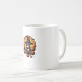 Mug Éffrayant Boston Terrier Chien Sorcière Halloween (Devant droit)