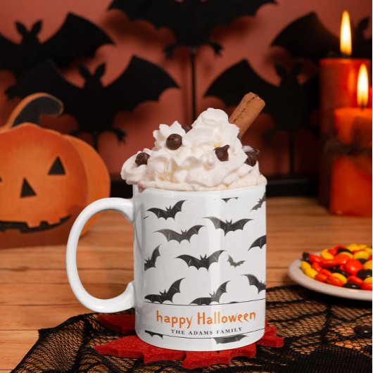 Mug Éffrayant chauves-souris personnalisées Halloween 
