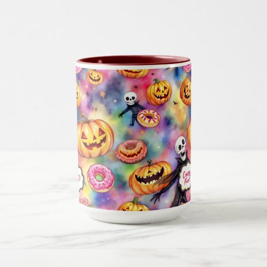 Mug Éffrayant Fun, Halloween, par Natasha Us (Centre)