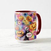 Mug Éffrayant Fun, Halloween, par Natasha Us (Devant droit)