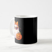 Mug Éffrayant Ghost Ghost Boire Citrouille Hal café gl (Devant gauche)