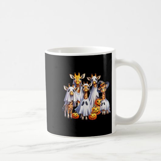 Mug Éffrayant Ghost Giraffe Halloween Funny African An (Droite)