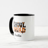 Mug Éffrayant Ghoul Squad Nom personnalisé Halloween (Devant gauche)