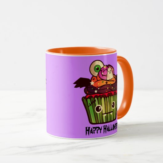 Mug Éffrayant Halloween Cupcake (Devant droit)