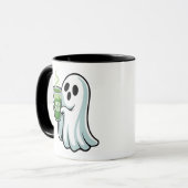 Mug Éffrayant Halloween Fantôme Boire Matcha Boire (Devant gauche)