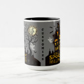 Mug Éffrayant Halloween Ghosts Haunizable Maison perso (Centre)