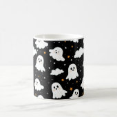 Mug Éffrayant mignon Halloween Ghost Nuageux Star Sky (Centre)