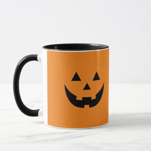 Mug Éffrayant orange Jack-o'-lantern citrouille Hallow (Gauche)