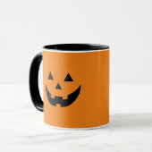 Mug Éffrayant orange Jack-o'-lantern citrouille Hallow (Devant gauche)