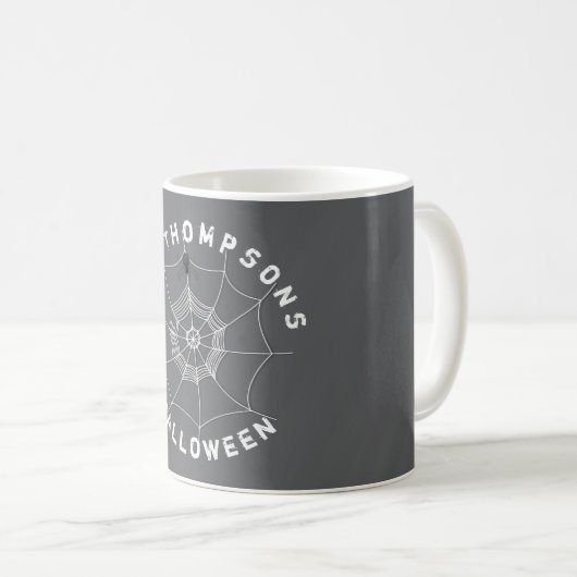 Mug Éffrayant Spider dans Spider Web (Devant droit)