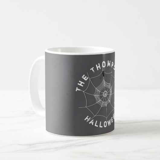 Mug Éffrayant Spider dans Spider Web (Devant gauche)
