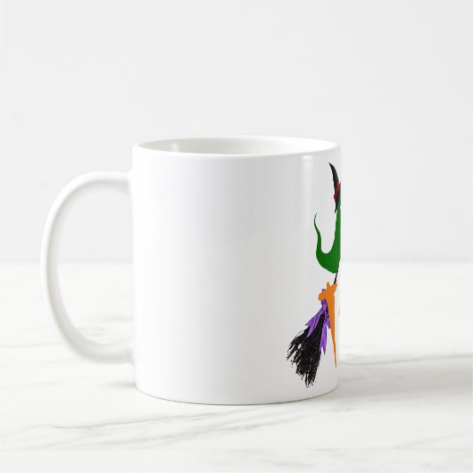 Mug Éffrayant T-hex T-rex sorcière drôle halloween (Gauche)