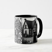 Mug Éffrayante fille gothique noire et blanche (Devant droit)