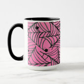 Mug Éffrayante Halloween Spider Webs sur rose (Gauche)