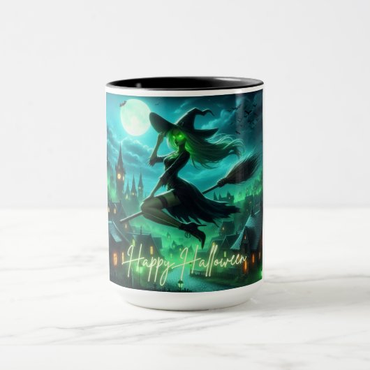 Mug Éffrayante verdure Halloween sorcière (Centre)