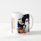 Mug Éffrayants citrouilles fantômes d'Halloween (Devant droit)