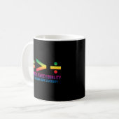 Mug Égalité de justice sociale supérieure à la divisio (Devant gauche)
