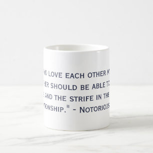 Mug Égalité de soutien de mariage de citation notoir