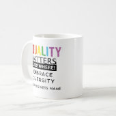 Mug Égalité des droits parce que l'égalité est importa (Devant gauche)