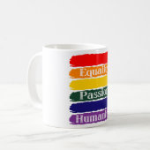 Mug Égalité, passionnée, humanité (Devant gauche)