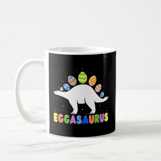 Mug Eggasaurus Stegosaurus Dinosaure Oeuf de Pâques Pâ (Gauche)
