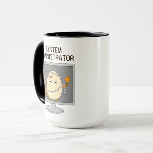 Mug Egghead de l'administrateur système (Devant gauche)